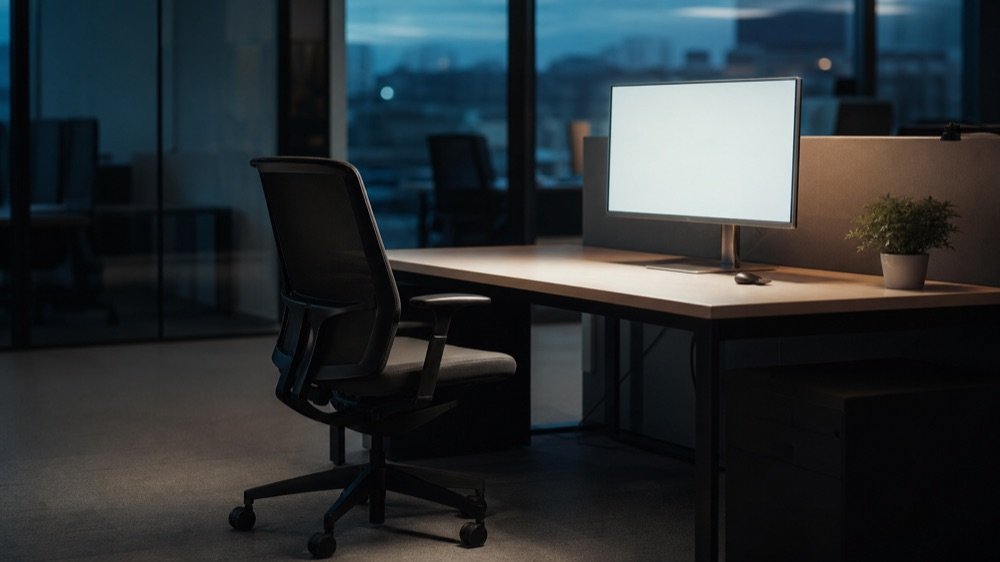 Mesa de escritório com vaga em aberto